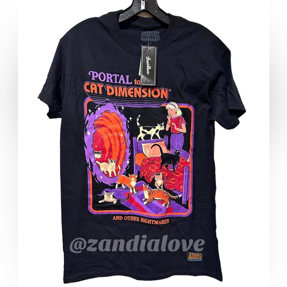 Steven Rhodes Portal To The Cat Dimension And Other Nightmares Shirt small - Picture 1 of 4
